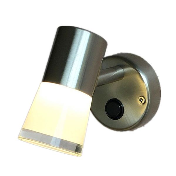 Ch Led Boat Lights 12v/24v Brushed Nickel Finish On-off Switch Pmma+al Housing Head-swivel 3w 200lm Comfortable Light No Glare