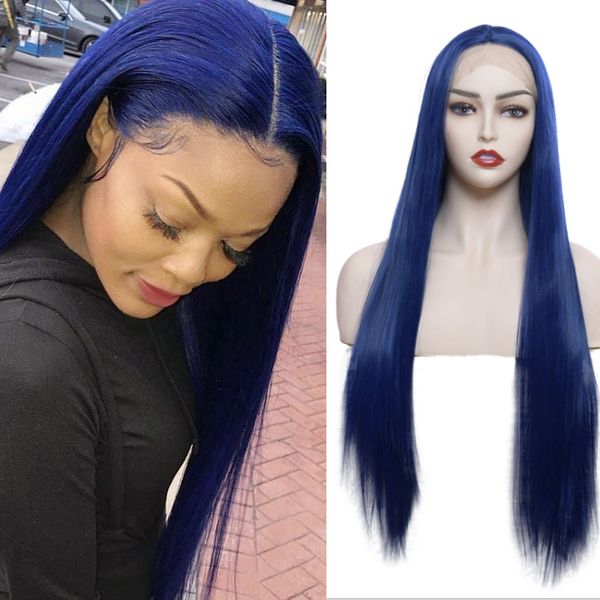 blue black color 26 inch long straight lace front wig 13*3 synthetic hair heat resistant fiber hair wigs for women glueless middle part
blue black color 26 inch long straight lace front wig 13*3 synthetic hair heat resistant fiber hair wigs for women glueless middle part