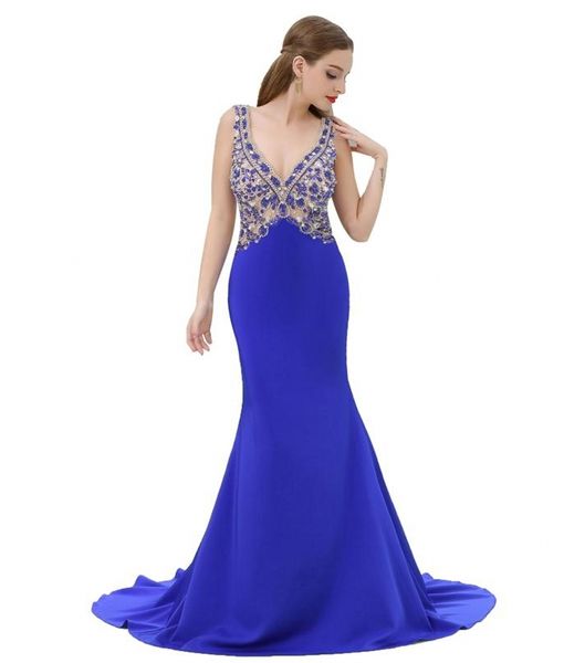girls blue dresses v neck with beading open back mermaid satin long party formal evening dresses for women prom dresses, Black;red
girls blue dresses v neck with beading open back mermaid satin long party formal evening dresses for women prom dresses, Black;red