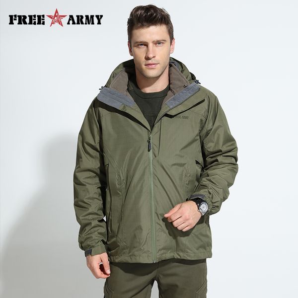 brand men waterproof jackets detachable lining winter warm fleece jacket hooded windbreakers large size men's jackets cy85027, Black
brand men waterproof jackets detachable lining winter warm fleece jacket hooded windbreakers large size men's jackets cy85027, Black