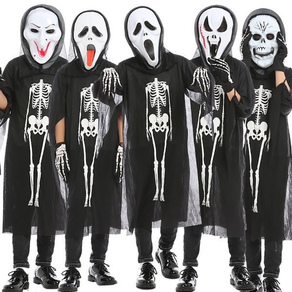 children family skeleton cosplay black skull scream female male ghost halloween costume cosplay anime witch long tongue, Black;red
children family skeleton cosplay black skull scream female male ghost halloween costume cosplay anime witch long tongue, Black;red