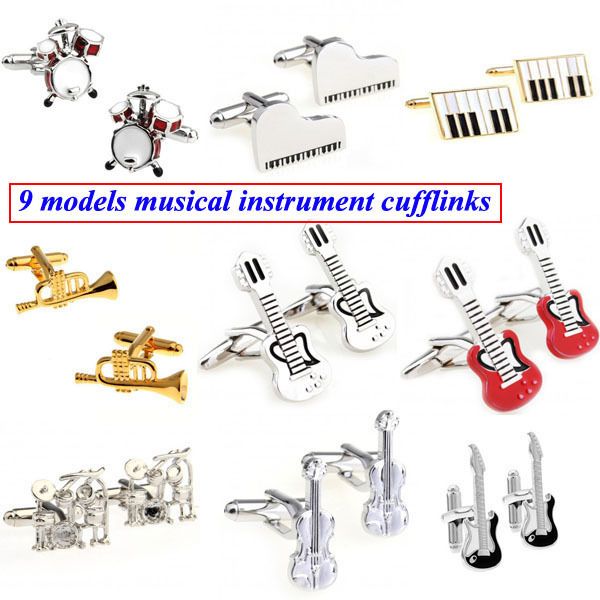 fashion drum set piano guitar violin musical instrument cufflink cuff link 1 pair biggest promotion, Silver;golden
fashion drum set piano guitar violin musical instrument cufflink cuff link 1 pair biggest promotion, Silver;golden
