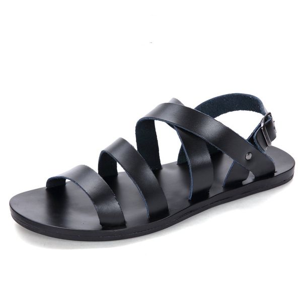 leather summer soft male sandals shoes for men breathable light beach casual quality walking sandal shoes, Black
leather summer soft male sandals shoes for men breathable light beach casual quality walking sandal shoes, Black