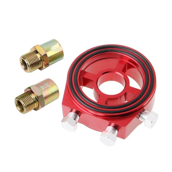 car 1/8 npt universal aluminum oil filter cooler sandwich adapter plate kit red 094d
car 1/8 npt universal aluminum oil filter cooler sandwich adapter plate kit red 094d