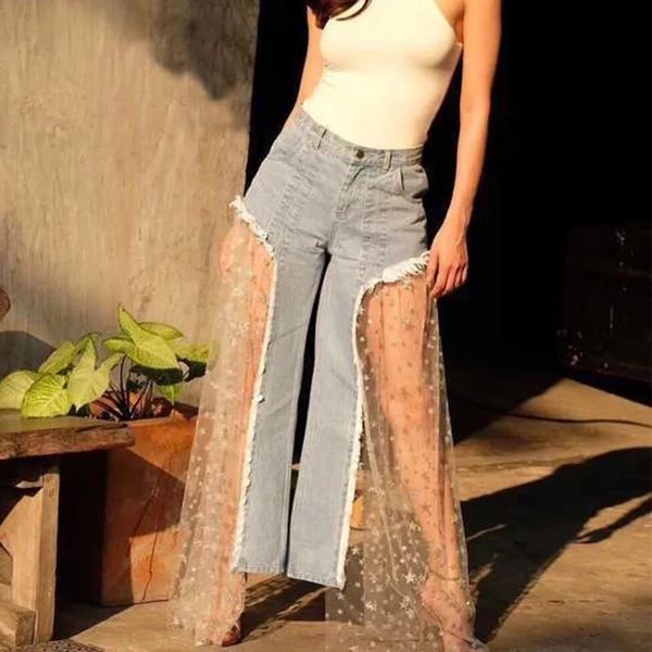 hip women push up mesh patchwork women wide leg pants tassel demin flare jeans button long trousers, Black;white
hip women push up mesh patchwork women wide leg pants tassel demin flare jeans button long trousers, Black;white