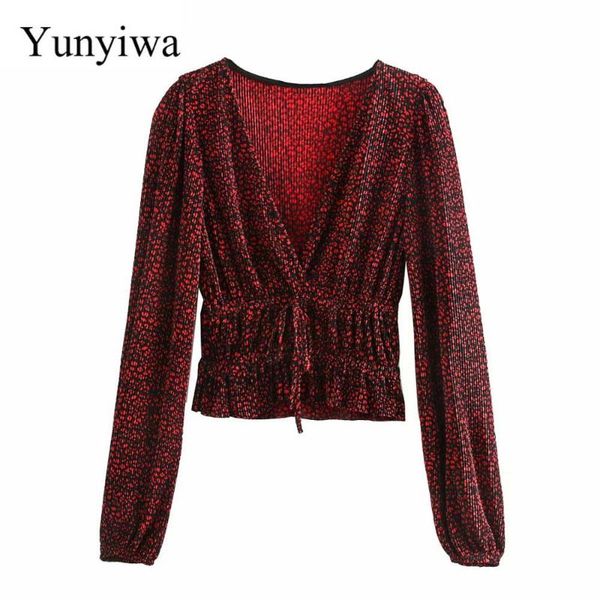 2020 women deep v neck pleated smock shirts office lady long sleeve red leopard print casual roupas femininas blusas, White
2020 women deep v neck pleated smock shirts office lady long sleeve red leopard print casual roupas femininas blusas, White