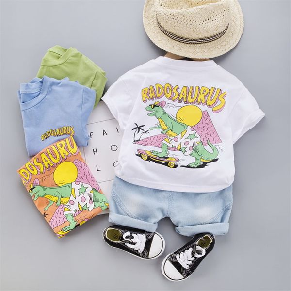 children cotton clothes baby girls cartoon dinosaur t shirts denim short jeans 2pcs/sets infant kids fashion toddler tracksuits, White
children cotton clothes baby girls cartoon dinosaur t shirts denim short jeans 2pcs/sets infant kids fashion toddler tracksuits, White
