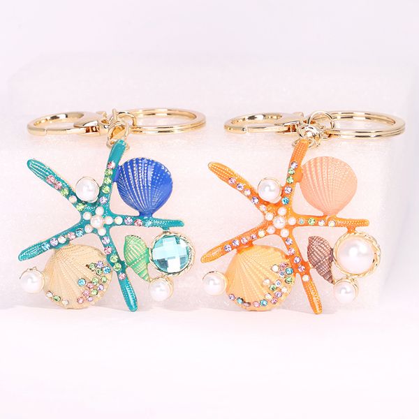 crystal cartoon sea world starfish simulated pearl shell keychain key chain keyring crystal pendant keychain car key chains, Silver
crystal cartoon sea world starfish simulated pearl shell keychain key chain keyring crystal pendant keychain car key chains, Silver