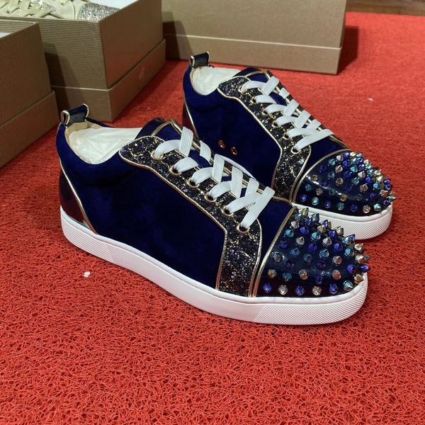 new designer sneaker purple suede spikes fashion luxury red bottom shoes men's lace up platform sole sneakers colors-studs outdoor casu, Black
new designer sneaker purple suede spikes fashion luxury red bottom shoes men's lace up platform sole sneakers colors-studs outdoor casu, Black