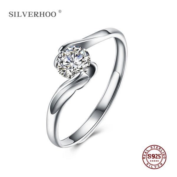 silverhoo silver color 925 sterling silver ring romantic jewellery adjustable size rings for women female party fashion jewelry, Golden;silver
silverhoo silver color 925 sterling silver ring romantic jewellery adjustable size rings for women female party fashion jewelry, Golden;silver
