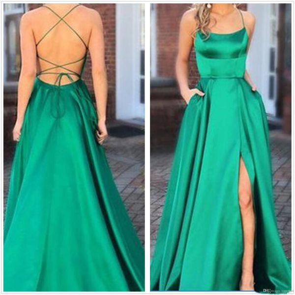 2019 green simple a line long prom dresses long high side split backless formal party evening dresses ogstuff robes de soirée, Black
2019 green simple a line long prom dresses long high side split backless formal party evening dresses ogstuff robes de soirée, Black