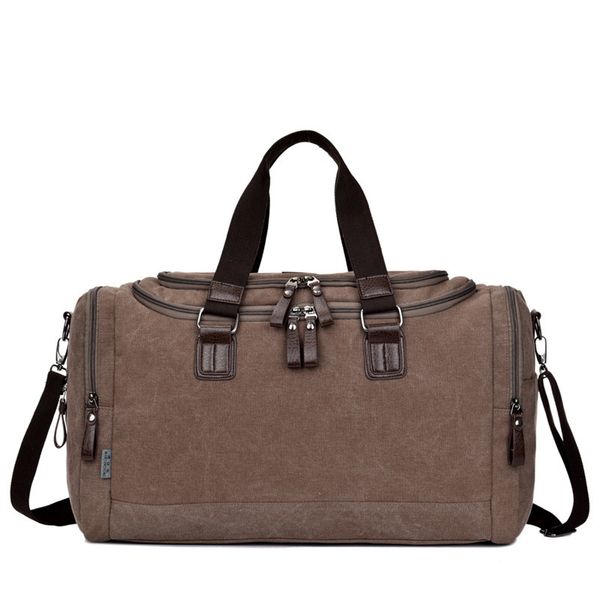 большая емкость mens ручная кладь путешествие duffle холст сумки выходные мешки плеча многофункциональный ночь вещевой мешок