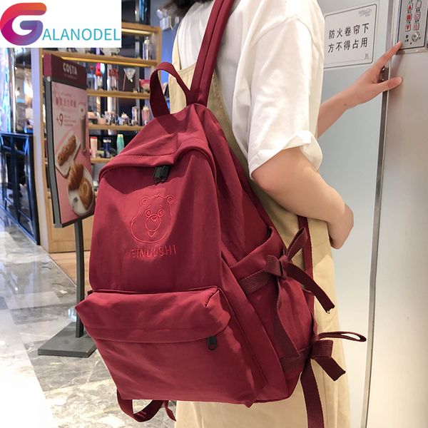female embroidery cute backpack bear nylon women school bag for girl student backpack kawaii waterproof book bag fashion teenage
female embroidery cute backpack bear nylon women school bag for girl student backpack kawaii waterproof book bag fashion teenage