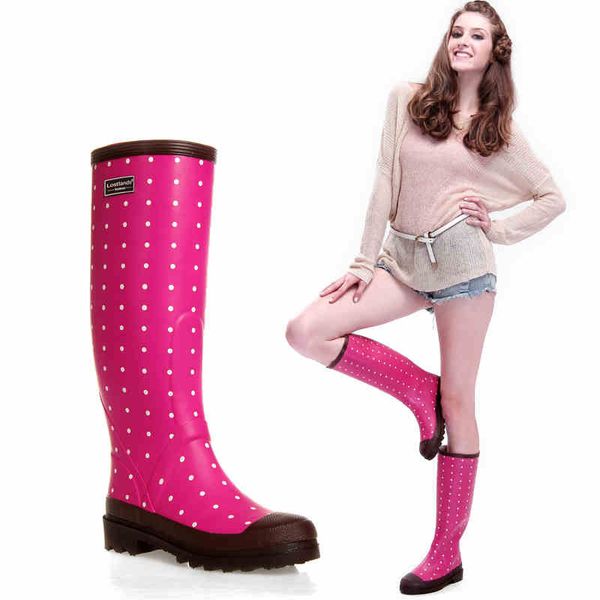 women's summer high boots red point wellington boots for woman dyyz store rubber rain boot, Black
women's summer high boots red point wellington boots for woman dyyz store rubber rain boot, Black