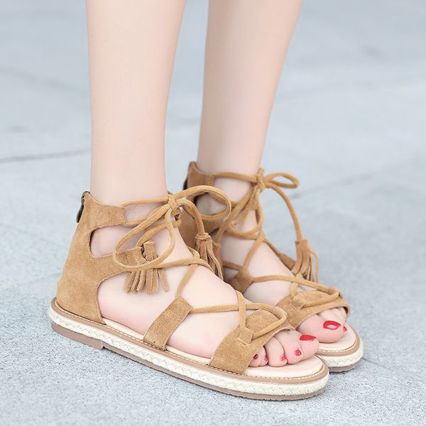 summer new women's sandals thin belt fashion open toe bag with sandals casual flat tassels cross tied beach shoes, Black
summer new women's sandals thin belt fashion open toe bag with sandals casual flat tassels cross tied beach shoes, Black