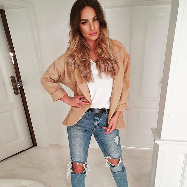 women slim cardigan coat business office lady elegant long sleeve outwear womens warm casual solid jackets coats, Black;brown
women slim cardigan coat business office lady elegant long sleeve outwear womens warm casual solid jackets coats, Black;brown