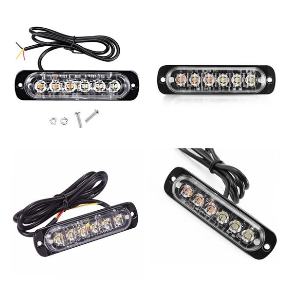 1pc car truck 6 led strobe light flash emergency hazard warning amber white lamp 18w
1pc car truck 6 led strobe light flash emergency hazard warning amber white lamp 18w