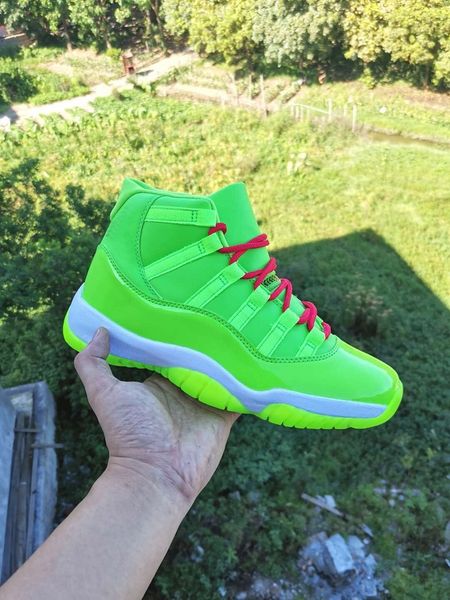 Men 11 Fluorescent Green Green Hornet New 11 Basketball Shoes Men Tint Space Designer Sneakers Trainer