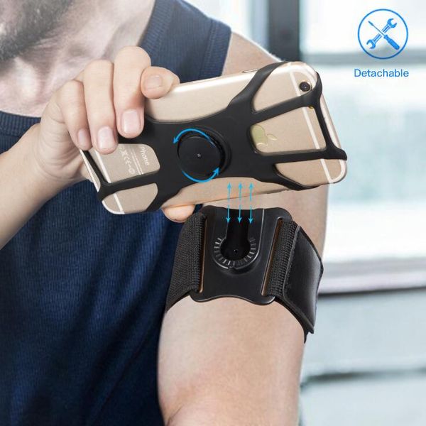 detachable 360 rotatable armband wristband mobile cellphone holder bag universal fit tools free, Silver
detachable 360 rotatable armband wristband mobile cellphone holder bag universal fit tools free, Silver