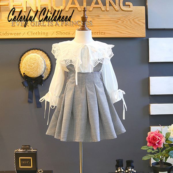 girls clothing sets autumn style white school lace blouse+suspender plaid dress 2pc toddler clothing sets 2-6yrs
girls clothing sets autumn style white school lace blouse+suspender plaid dress 2pc toddler clothing sets 2-6yrs