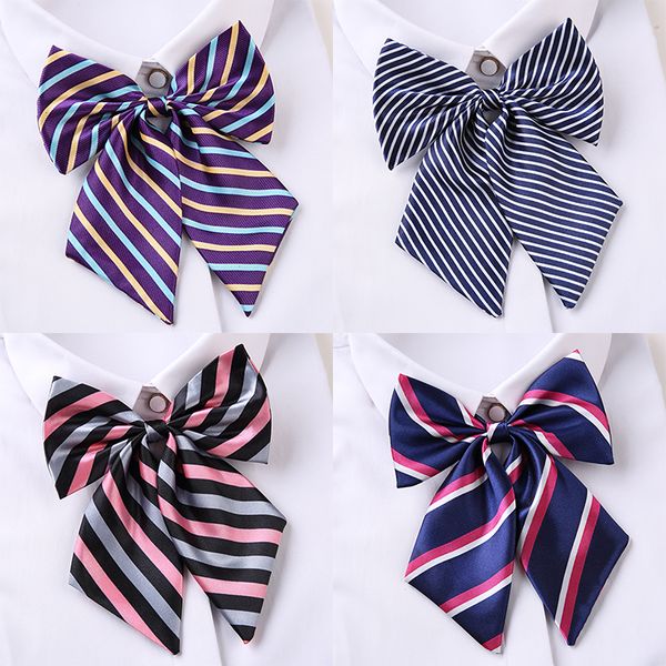 korean-style collar professional womens bow bank stewardess l shirt accessories tooling bow tie striped, Black;gray
korean-style collar professional womens bow bank stewardess l shirt accessories tooling bow tie striped, Black;gray