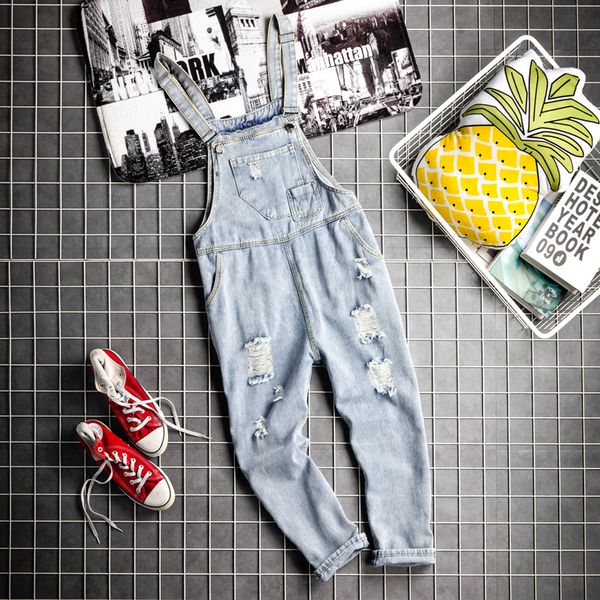 mens womens hip hop loose denim bib overalls couple suspender jumpsuit jeans men women casual ripped cargo denim pants, Blue
mens womens hip hop loose denim bib overalls couple suspender jumpsuit jeans men women casual ripped cargo denim pants, Blue