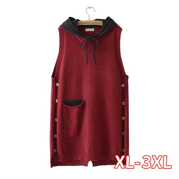 woman casual hooded knitted vests women spring autumn outerwear with pockets loose plus size sleeveless knitting long vest, Black;white
woman casual hooded knitted vests women spring autumn outerwear with pockets loose plus size sleeveless knitting long vest, Black;white