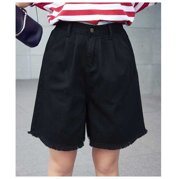 2019 summer new loose wide leg pants female five points raw jeans knee length casual loose wide leg pants flat, Black;white
2019 summer new loose wide leg pants female five points raw jeans knee length casual loose wide leg pants flat, Black;white
