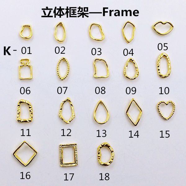 10pcs/lot new japan gold hollow three-dimensional frame 3d metal alloy nail art deco nail stickers/charms/ tools for manicure, Silver;gold
10pcs/lot new japan gold hollow three-dimensional frame 3d metal alloy nail art deco nail stickers/charms/ tools for manicure, Silver;gold