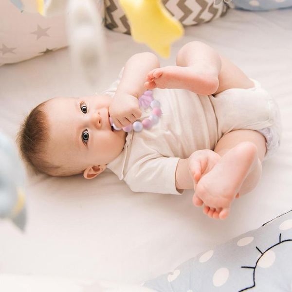 flower baby bracelet rattle elastic silicone beads bangles newborn baby teether baby care props christmas gifts
flower baby bracelet rattle elastic silicone beads bangles newborn baby teether baby care props christmas gifts