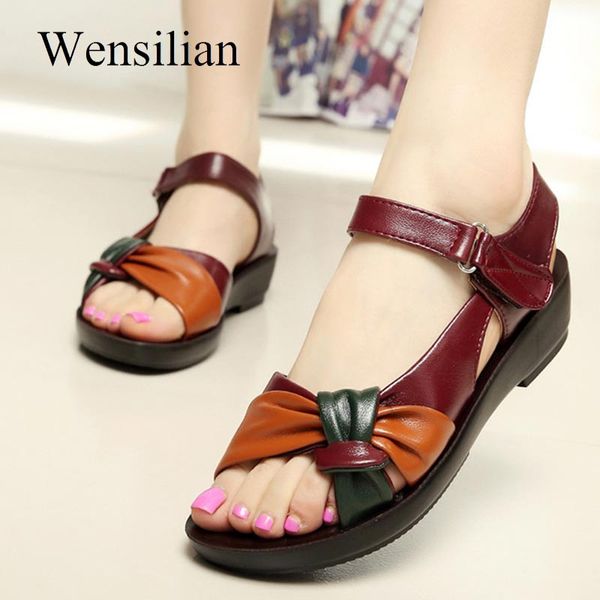 summer flat sandals genuine leather shoes women hook loop mother butterfly knot soft ladies slides beach shoes zapatos de mujer, Black
summer flat sandals genuine leather shoes women hook loop mother butterfly knot soft ladies slides beach shoes zapatos de mujer, Black