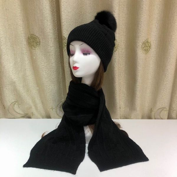 2020 cotton knitting blocks black hats with black hair ball cap women's winter comfortable warm hats and scarves with box, Blue;gray
2020 cotton knitting blocks black hats with black hair ball cap women's winter comfortable warm hats and scarves with box, Blue;gray