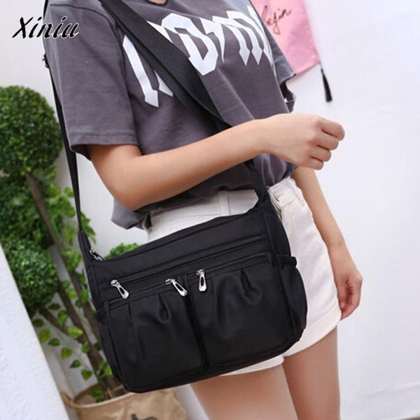 xiniu quality women's bag clutch nylon handbags fashion solid color zipper waterproof flap shoulder bag crossbody bags female
xiniu quality women's bag clutch nylon handbags fashion solid color zipper waterproof flap shoulder bag crossbody bags female