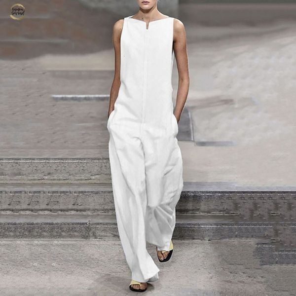 summer women wide leg loose jumpsuit elegant long high waist pocket plus size casual jumpsuit ladies sleeveless fashion rompers, Black;white
summer women wide leg loose jumpsuit elegant long high waist pocket plus size casual jumpsuit ladies sleeveless fashion rompers, Black;white
