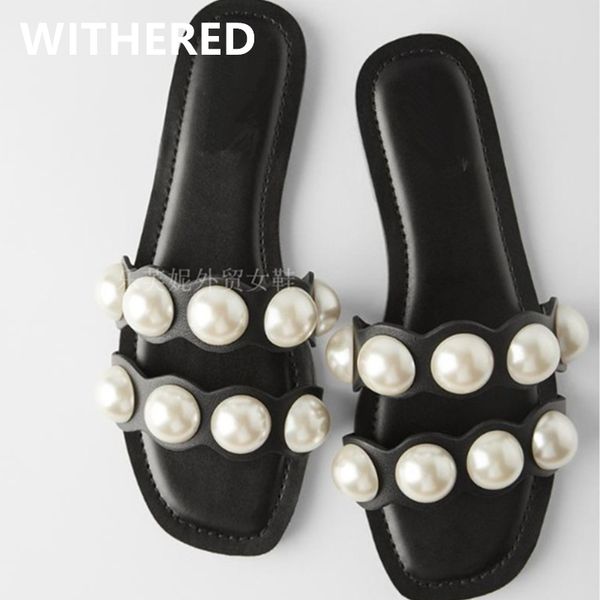 withered 2020 summer england simple personality casual pearls slippers women flat shoes shoes woman women, Black
withered 2020 summer england simple personality casual pearls slippers women flat shoes shoes woman women, Black