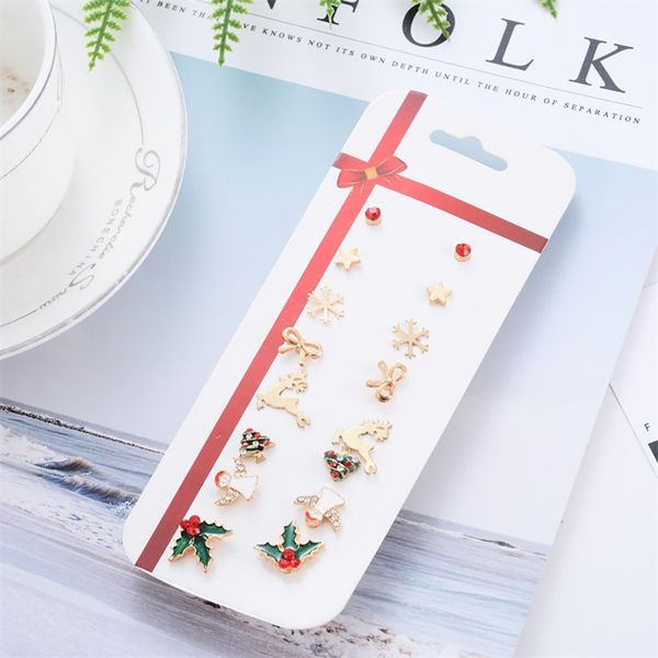 new fashion 8 pairs women elk santa claus lovely tree bell christmas jewelry christmas earring for women gifts, Golden;silver
new fashion 8 pairs women elk santa claus lovely tree bell christmas jewelry christmas earring for women gifts, Golden;silver