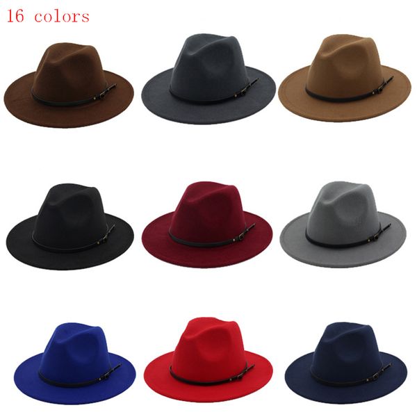 womens mens vintage wide brim belt buckle fedora hat wool felt outback hats panama hat jazz caps, Blue;gray
womens mens vintage wide brim belt buckle fedora hat wool felt outback hats panama hat jazz caps, Blue;gray