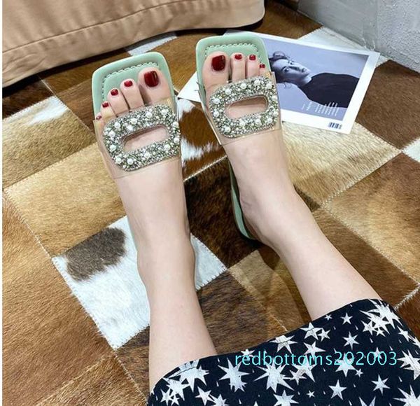 fashion summer flat crystal pearl flip flop women new wild outdoor sandals candy color pvc slippers r03, Black
fashion summer flat crystal pearl flip flop women new wild outdoor sandals candy color pvc slippers r03, Black