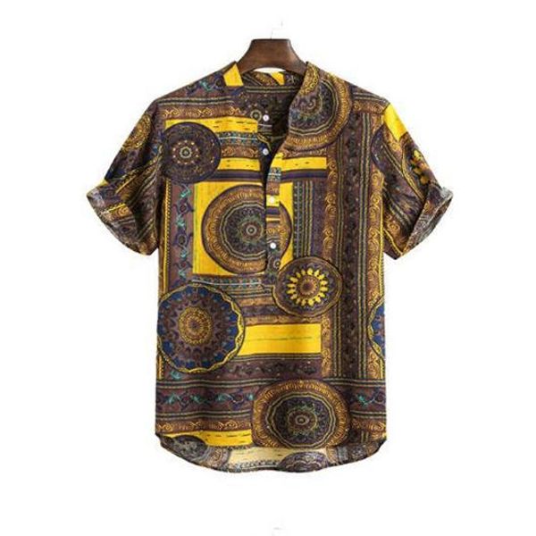 mens designer paisley print tshirts stand collar short sleeve single breasted casual teenagers apparel, White;black
mens designer paisley print tshirts stand collar short sleeve single breasted casual teenagers apparel, White;black