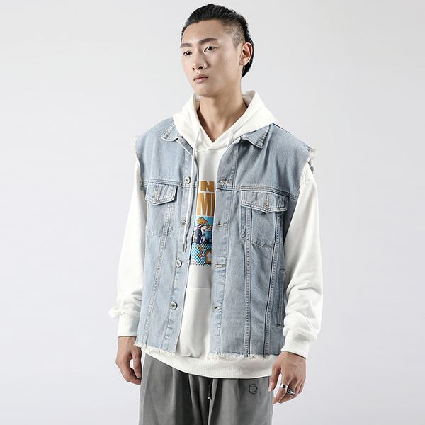 autumn new denim vest men fashion washed solid color casual sleeveless denim jacket man streetwear wild hip hop loose work vest, Black;brown
autumn new denim vest men fashion washed solid color casual sleeveless denim jacket man streetwear wild hip hop loose work vest, Black;brown