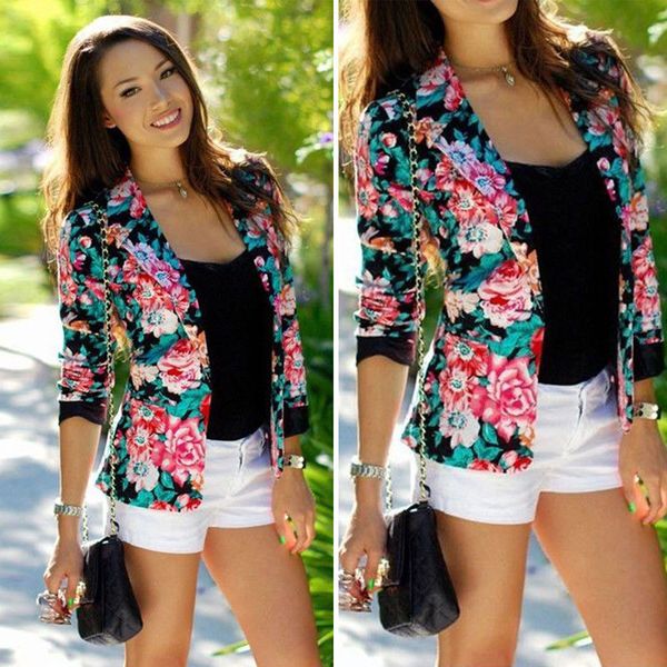 fashion women's floral slim casual blazer suit lady work jacket coat outerwear, Tan;black
fashion women's floral slim casual blazer suit lady work jacket coat outerwear, Tan;black