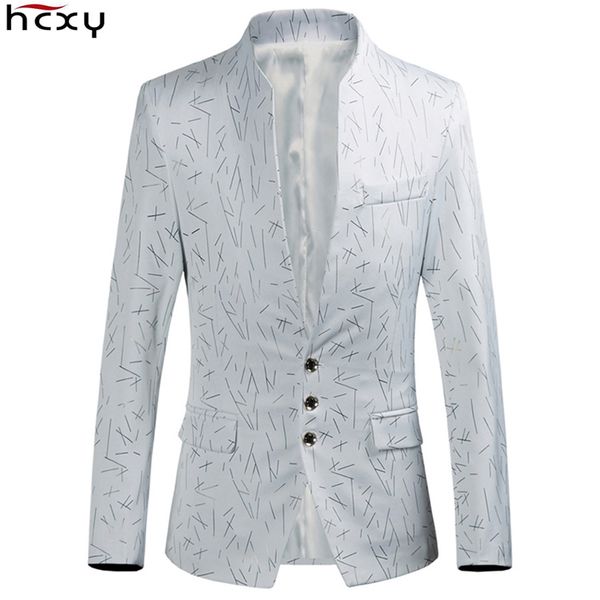 hcxy brand 2019 men's casual suit jackets men blazer masculino fashion bronzing print slim fit slender handsome standing collar, White;black
hcxy brand 2019 men's casual suit jackets men blazer masculino fashion bronzing print slim fit slender handsome standing collar, White;black