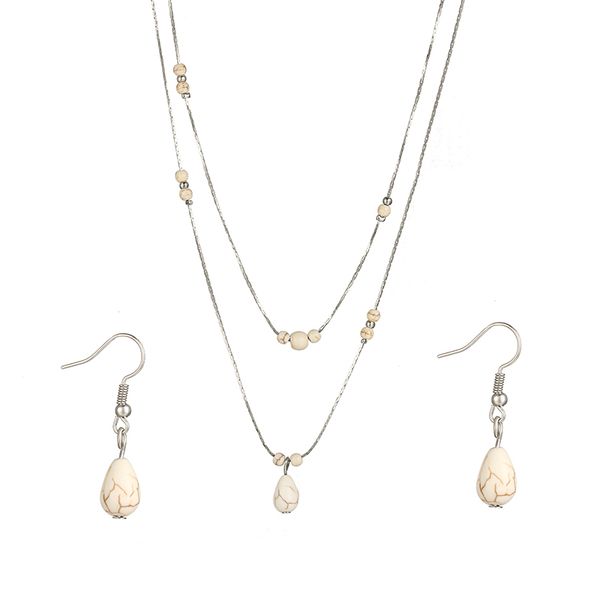 europe and america retro simple 2 layer brown pine pendant necklace set multi-layer necklace bohemian jewelry giftvp797, Silver
europe and america retro simple 2 layer brown pine pendant necklace set multi-layer necklace bohemian jewelry giftvp797, Silver