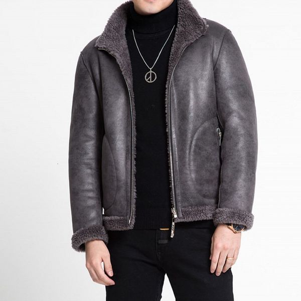 мужская зима slim fit коротких shearling куртка реальной шерсти подкладка делопроизводство пальто biker люди замша outwear пальто плюс разме, Black
мужская зима slim fit коротких shearling куртка реальной шерсти подкладка делопроизводство пальто biker люди замша outwear пальто плюс разме, Black