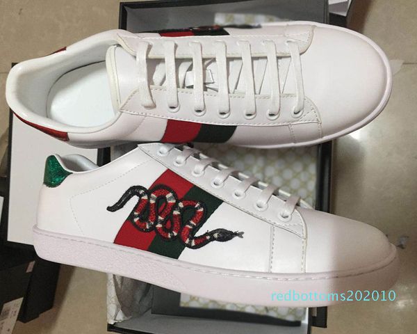 bee new designer shoes white tiger snake dragon ace embroidered mens & women genuine leather designer sneakers casual shoes r10, Black
bee new designer shoes white tiger snake dragon ace embroidered mens & women genuine leather designer sneakers casual shoes r10, Black