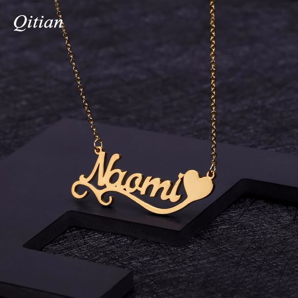 customized name necklace with heart symbol cursive stainless steel nameplate necklace handmade gift for women choker, Golden;silver
customized name necklace with heart symbol cursive stainless steel nameplate necklace handmade gift for women choker, Golden;silver