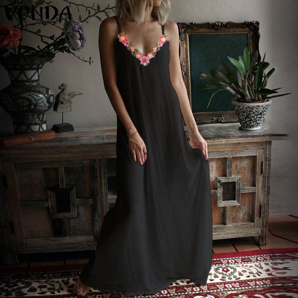 vonda beach dress 2019 bohemian women v-neck backless long club dress holiday summer sleeveless vestido plus size s-5xl, Black;gray
vonda beach dress 2019 bohemian women v-neck backless long club dress holiday summer sleeveless vestido plus size s-5xl, Black;gray
