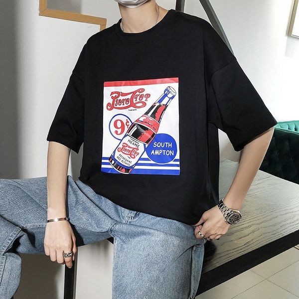 ins short-sleeved men's trendy brand trend casual coke printed five-point sleeve blue clothes loose student t-shirt 2020, White;black
ins short-sleeved men's trendy brand trend casual coke printed five-point sleeve blue clothes loose student t-shirt 2020, White;black