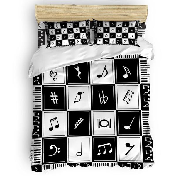 bedding sets music notes piano keys black and white duvet cover set 2/3/4pcs bed sheet pillowcases
bedding sets music notes piano keys black and white duvet cover set 2/3/4pcs bed sheet pillowcases