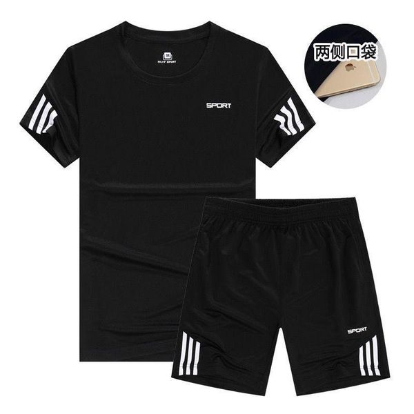 new sports t-shirt men's suits short sleeve t-shirt 2pcs/set shirts running +men casual shorts suit for soccer play running, Gray
new sports t-shirt men's suits short sleeve t-shirt 2pcs/set shirts running +men casual shorts suit for soccer play running, Gray
